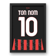 Cadre AC Milan Domicile 25-26 – Affiche encadrée personnalisée - Cadre Perso