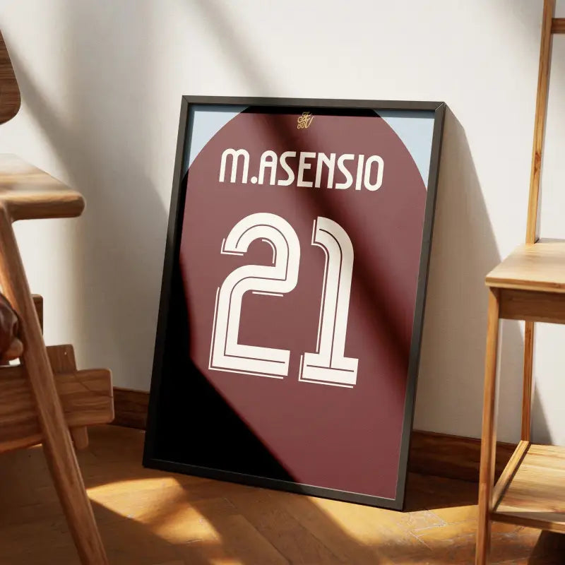 Cadre Aston Villa Domicile 2024-25 – Affiche encadrée personnalisée - Cadre Perso