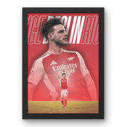 Cadre Declan Rice – Doublé sur COUP-FRANC – Affiche encadrée personnalisée - Cadre Perso