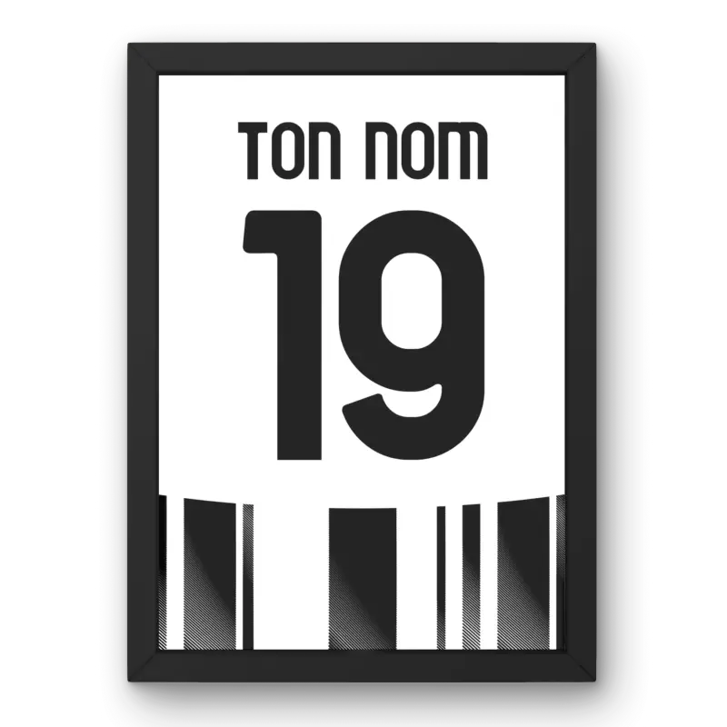 Cadre Juventus Domicile 25-26 – Affiche encadrée personnalisée - Cadre Perso