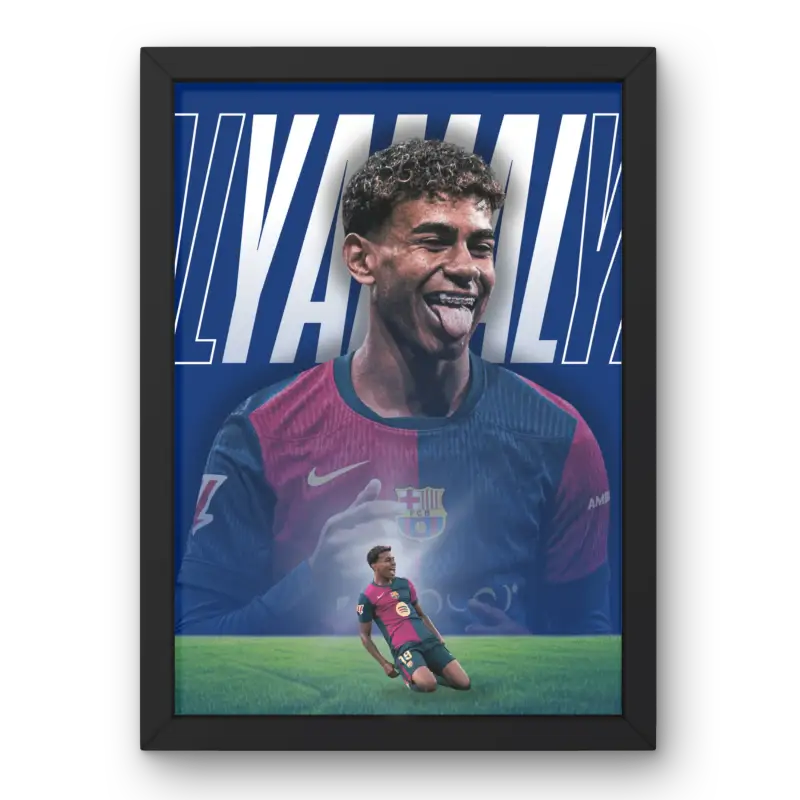 Cadre Lamine Yamal – Le Phénomène du Barça – Affiche encadrée personnalisée - Cadre Perso