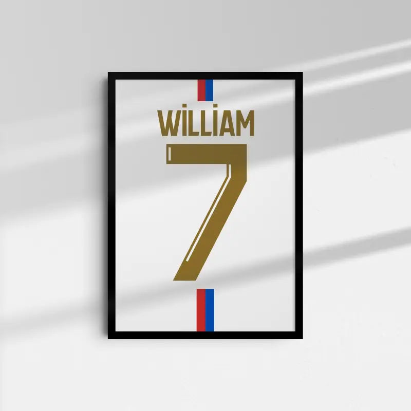 Affiche OL 23-24 William 7 fond blanc