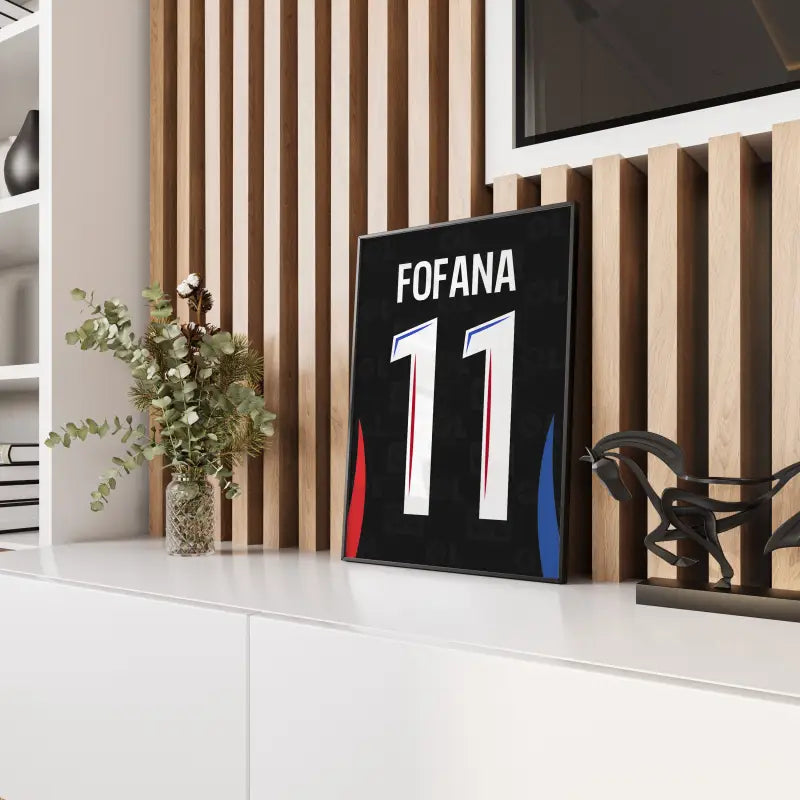 Affiche OL 24-25 Fofana 11 panneau bois