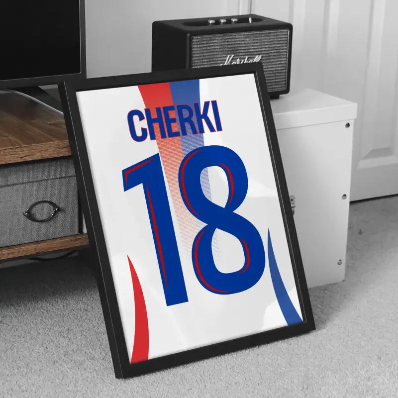 Affiche OL Cherki 18 meuble TV