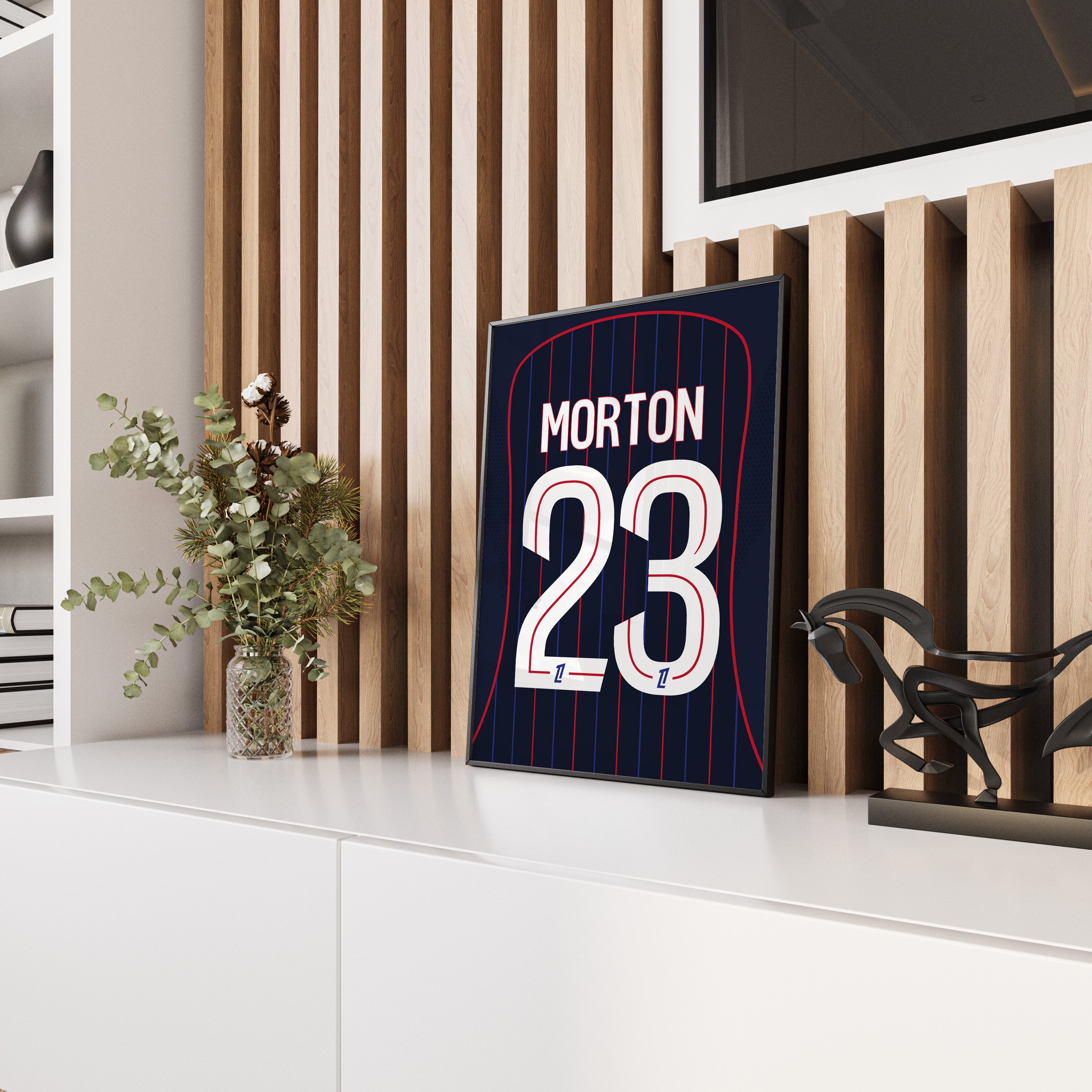 Affiche OL EXT 25-26 Morton 23 panneau bois