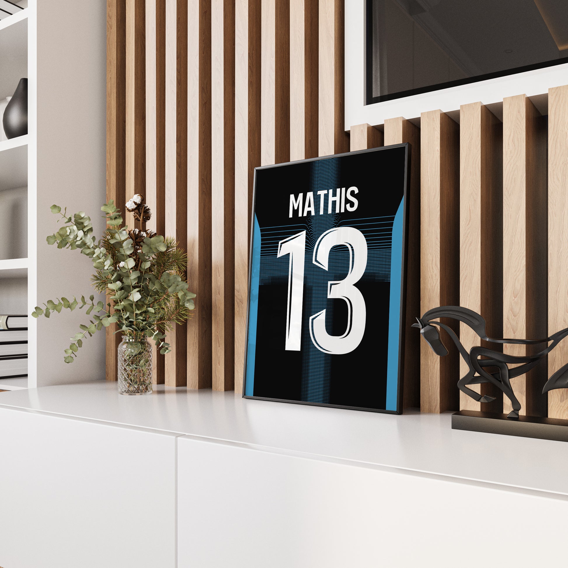 Affiche OM Extérieur 25/26 – Affiche encadrée personnalisée - Cadre Perso