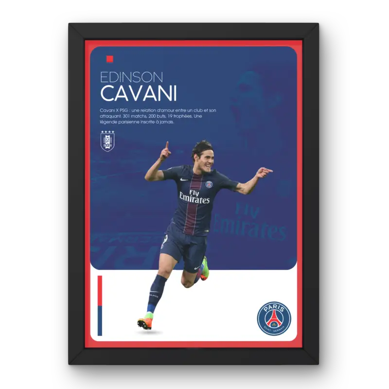 Affiche PSG Cavani vue principale