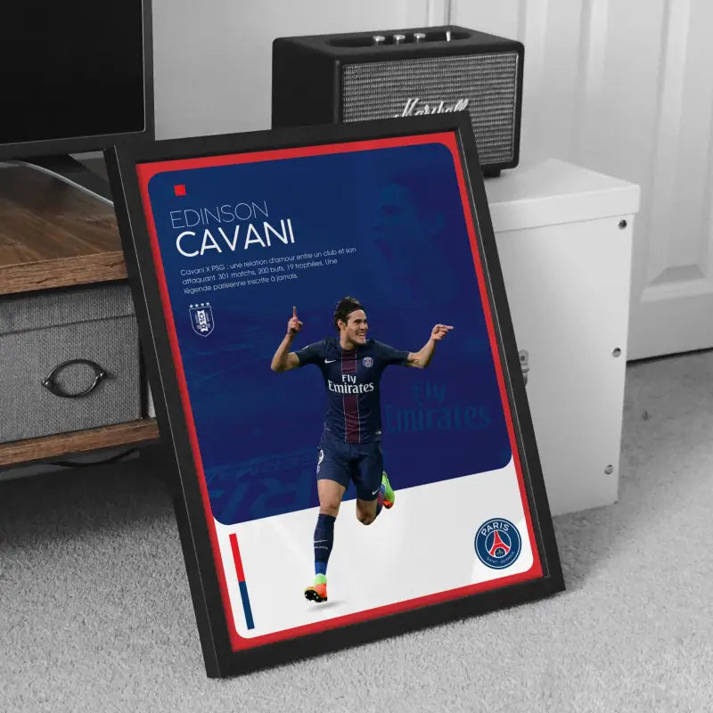 Affiche PSG Cavani meuble TV