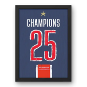 Affiche PSG Champions 25 vue principale