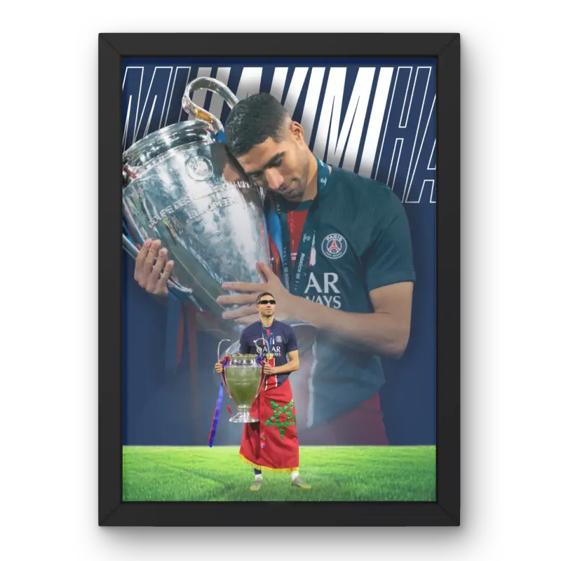 Affiche PSG Hakimi UCL vue principale