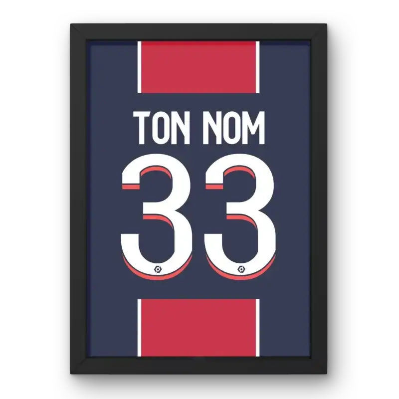 Affiche PSG Hechter Ton Nom 33 vue principale