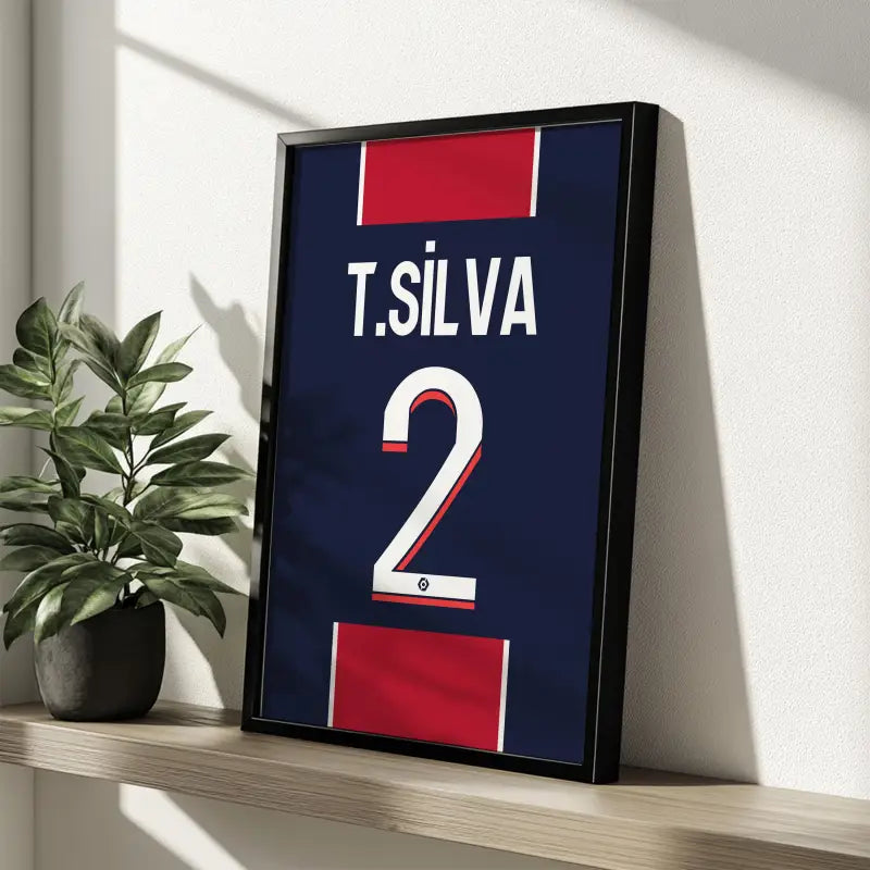 Affiche PSG Hechter T.Silva 2 étagère