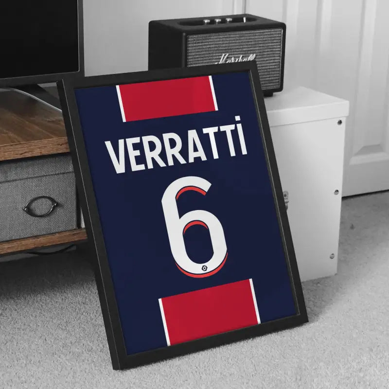 Affiche PSG Hechter Verratti 6 meuble TV