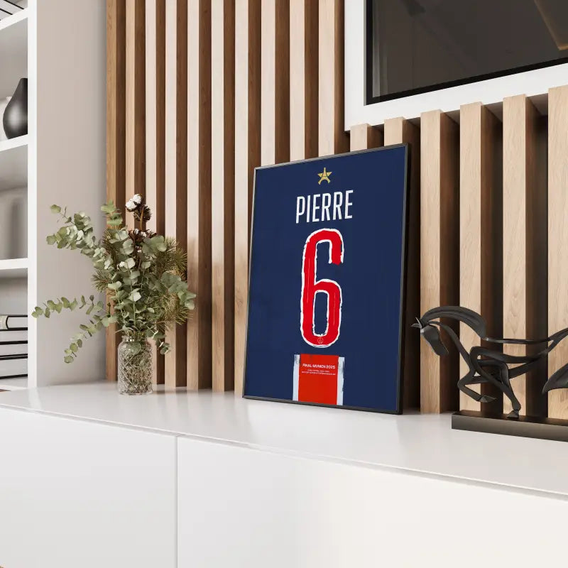 Affiche PSG Pierre 6 panneau bois