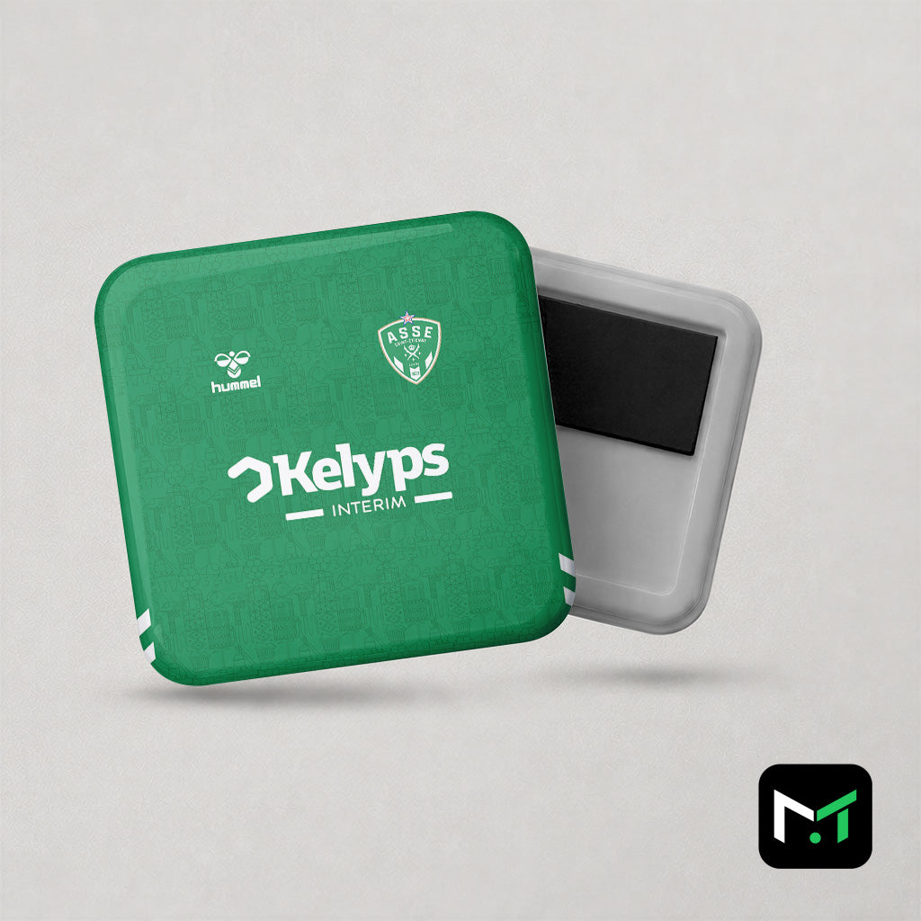 Magnet football ASSE maillot domicile 2025/2026 - avant et arrière