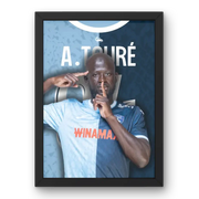 Cadre Abdoulaye Touré - Le Havre | Le Milieu de Terrain Déterminé – Affiche encadrée personnalisée - Cadre Perso