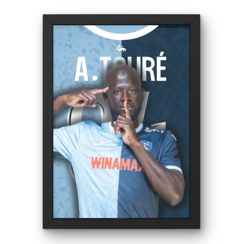Cadre Abdoulaye Touré - Le Havre | Le Milieu de Terrain Déterminé – Affiche encadrée personnalisée - Cadre Perso