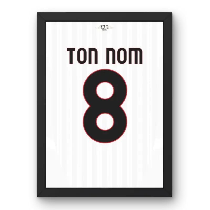 Cadre AC Milan Extérieur 2024-2025 – Affiche encadrée personnalisée - Cadre Perso