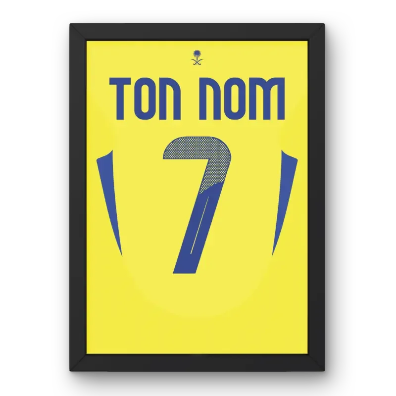 Cadre Al-Nassr Domicile 2024-2025 – Affiche encadrée personnalisée - Cadre Perso