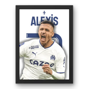 Cadre Alexis Sánchez - Olympique de Marseille | L'Attaquant Phocéen – Affiche encadrée personnalisée - Cadre Perso