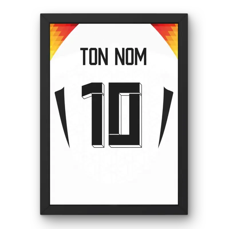 Cadre Allemagne Domicile Euro 2024 – Affiche encadrée personnalisée - Cadre Perso