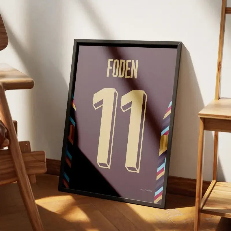 Cadre Angleterre Extérieur Euro 2024 – Affiche encadrée personnalisée - Cadre Perso