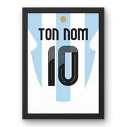 Cadre Argentine Domicile Copa 2024 – Affiche encadrée personnalisée - Cadre Perso
