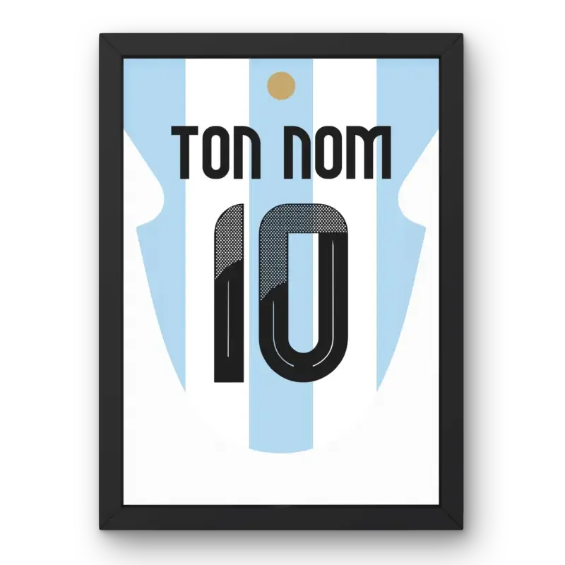 Cadre Argentine Domicile Copa 2024 – Affiche encadrée personnalisée - Cadre Perso