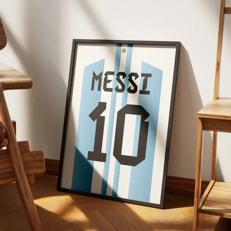 Cadre Argentine Domicile Coupe du Monde 2022 – Affiche encadrée personnalisée - Cadre Perso