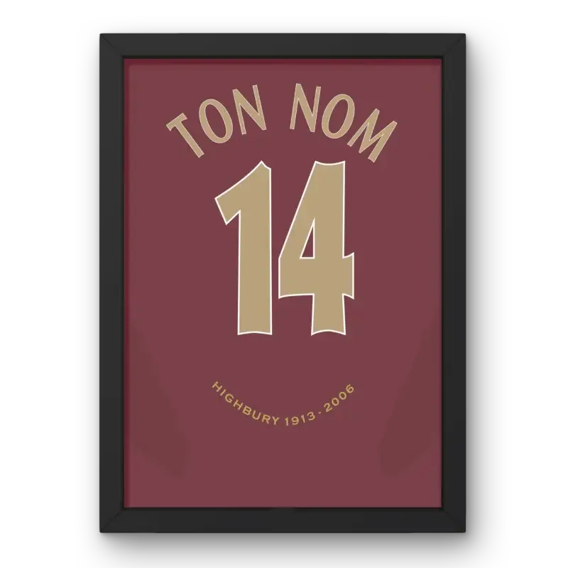 Cadre Arsenal Domicile 2005-2006 – Affiche encadrée personnalisée - Cadre Perso