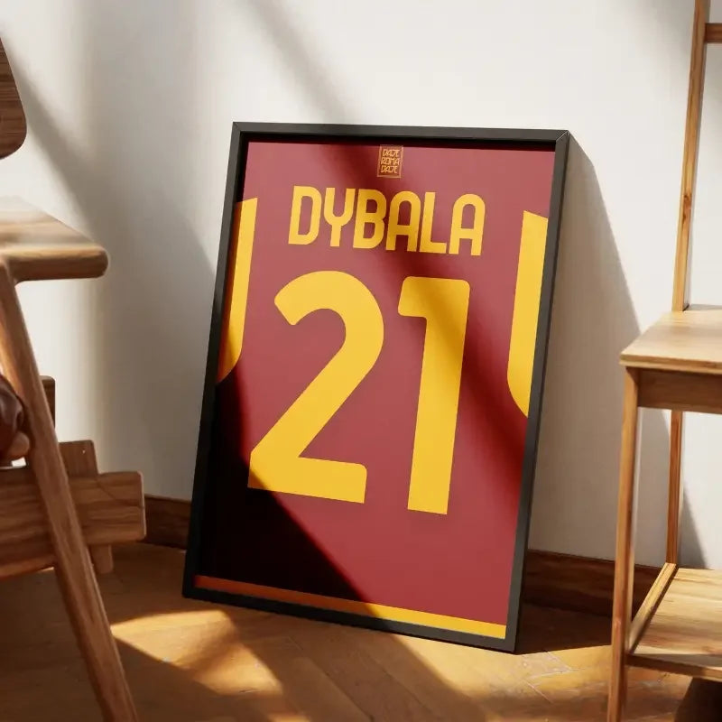 Cadre AS Roma Domicile 2023-2024 – Affiche encadrée personnalisée - Cadre Perso