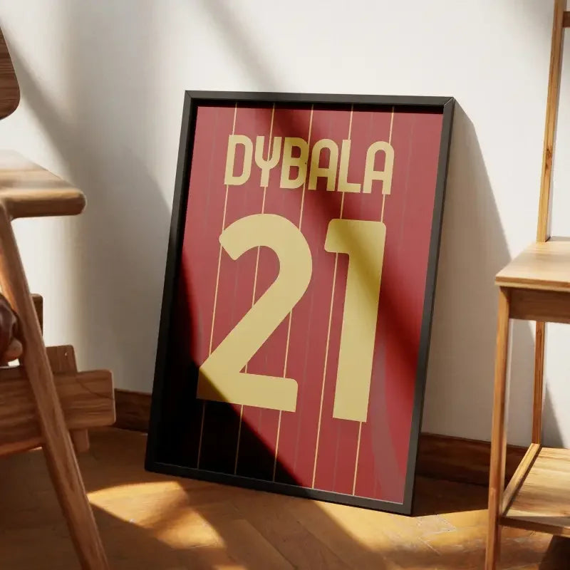 Cadre AS Roma Domicile 2024-2025 – Affiche encadrée personnalisée - Cadre Perso