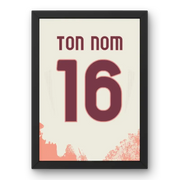 Cadre AS Roma Extérieur 2024-2025 – Affiche encadrée personnalisée - Cadre Perso
