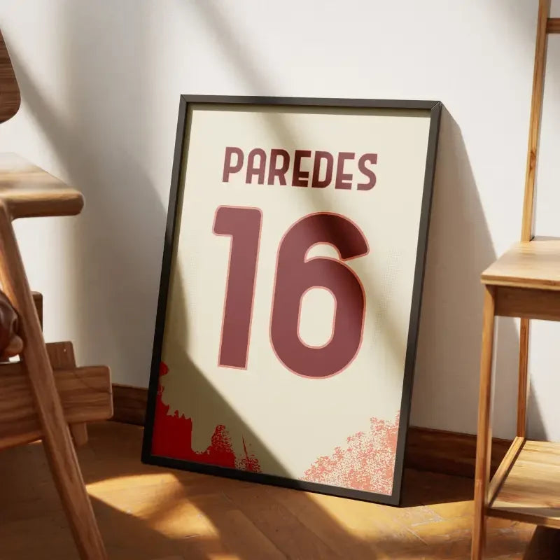 Cadre AS Roma Extérieur 2024-2025 – Affiche encadrée personnalisée - Cadre Perso