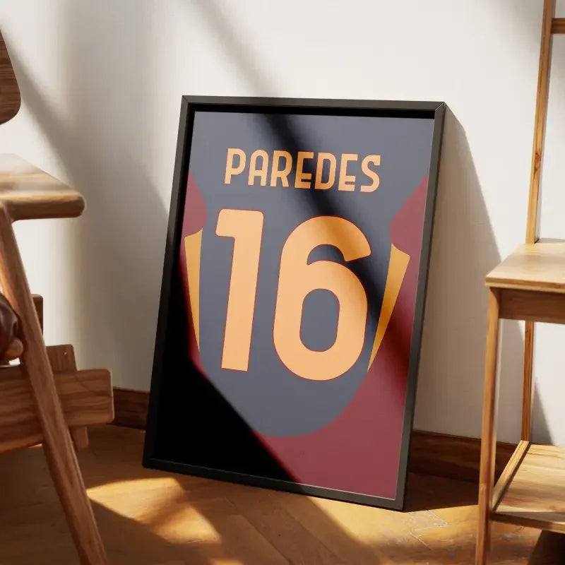Cadre AS Roma Third 2024-2025 – Affiche encadrée personnalisée - Cadre Perso