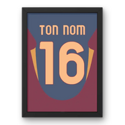 Cadre AS Roma Third 2024-2025 – Affiche encadrée personnalisée - Cadre Perso
