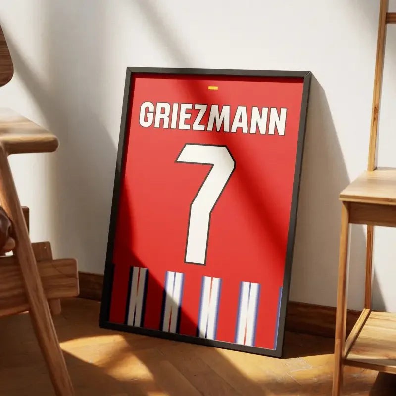 Cadre Atlético Madrid Domicile 2024-2025 – Affiche encadrée personnalisée - Cadre Perso