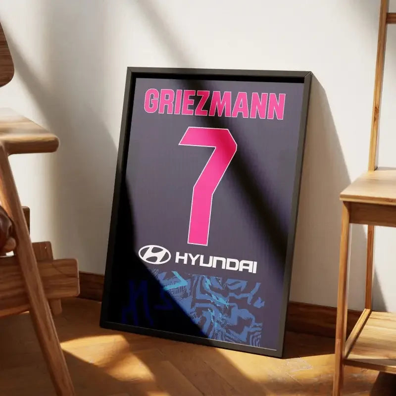 Cadre Atlético Madrid Third 2024-2025 – Affiche encadrée personnalisée - Cadre Perso