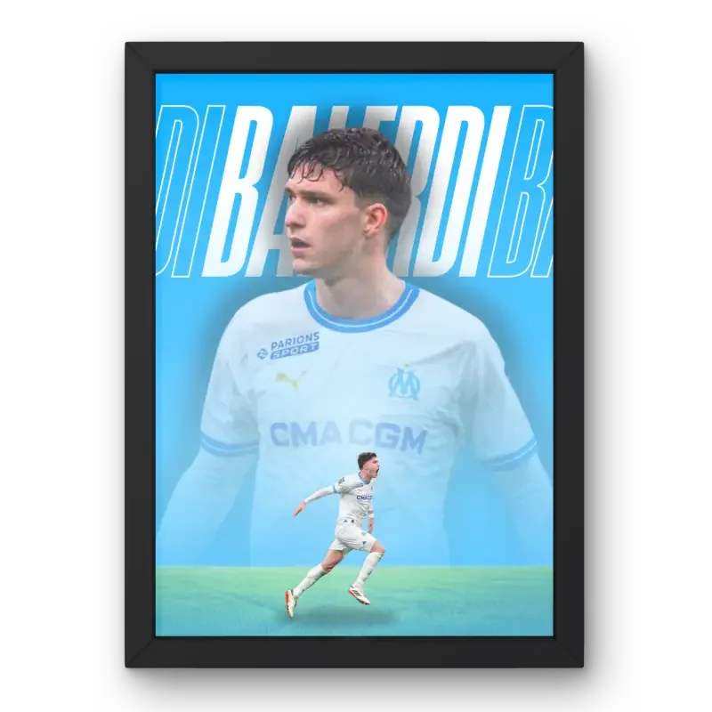 Cadre Balerdi - OM – Affiche encadrée personnalisée - Cadre Perso