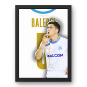 Cadre Balerdi OM - L'Engagement Phocéen – Affiche encadrée personnalisée - Cadre Perso