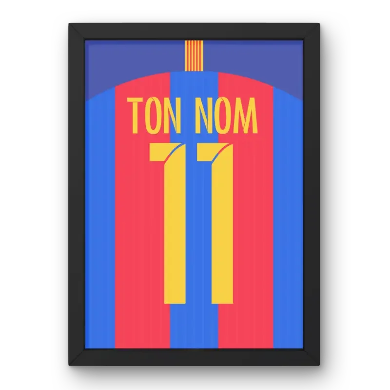 Cadre Barcelone Domicile 2016-2017 – Affiche encadrée personnalisée - Cadre Perso