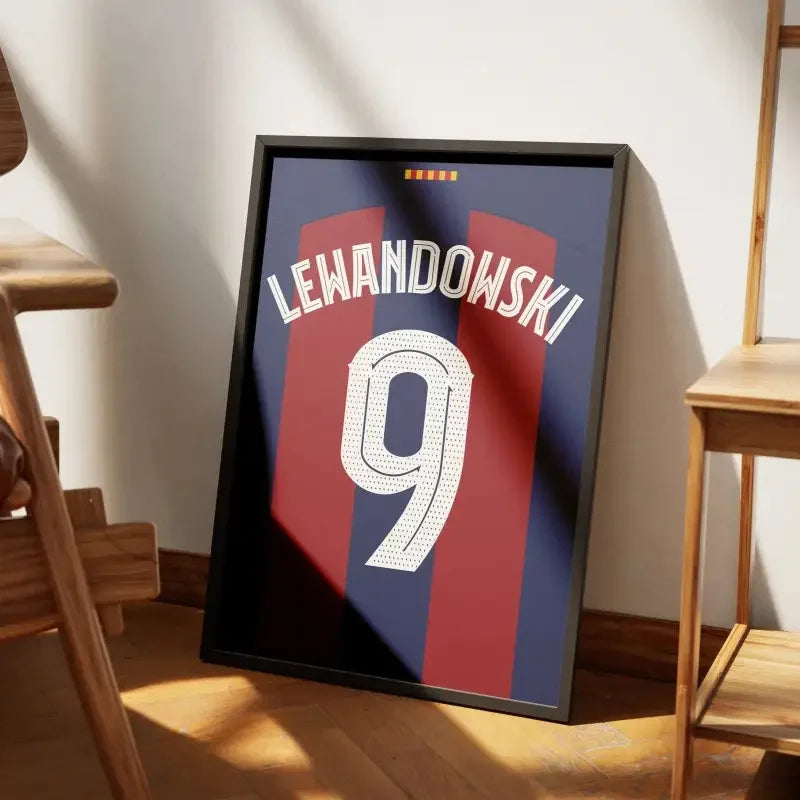 Cadre Barcelone Domicile 2023-2024 – Affiche encadrée personnalisée - Cadre Perso