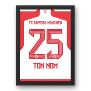 Cadre Bayern Munich Domicile 2023-2024 – Affiche encadrée personnalisée - Cadre Perso