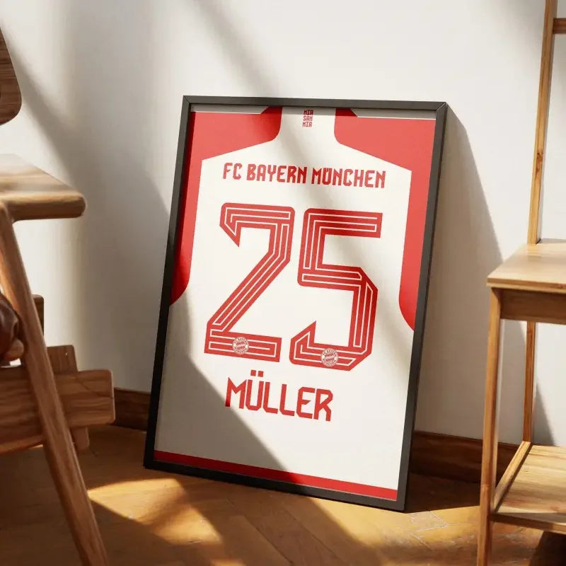 Cadre Bayern Munich Domicile 2023-2024 – Affiche encadrée personnalisée - Cadre Perso