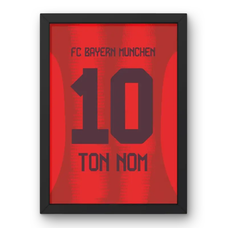 Cadre Bayern Munich Domicile 2024-2025 – Affiche encadrée personnalisée - Cadre Perso