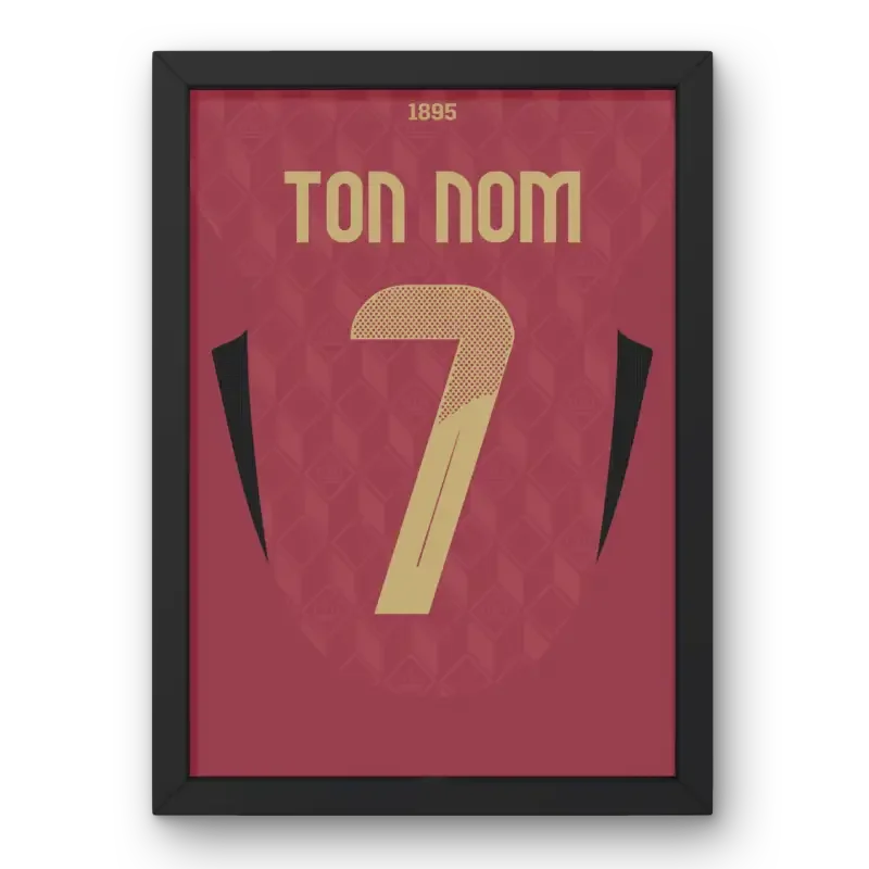 Cadre Belgique Domicile Euro 2024 – Affiche encadrée personnalisée - Cadre Perso