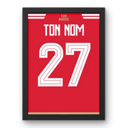 Cadre Benfica Domicile 2023-2024 – Affiche encadrée personnalisée - Cadre Perso