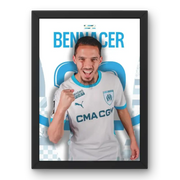 Cadre Bennacer OM - Nouveau Milieu Phocéen – Affiche encadrée personnalisée - Cadre Perso