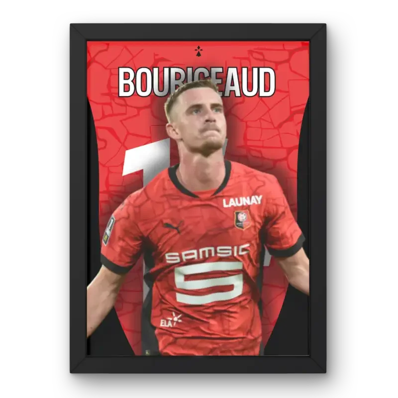 Cadre Bourigeaud Rennes - Le Cœur du Stade Rennais – Affiche encadrée personnalisée - Cadre Perso