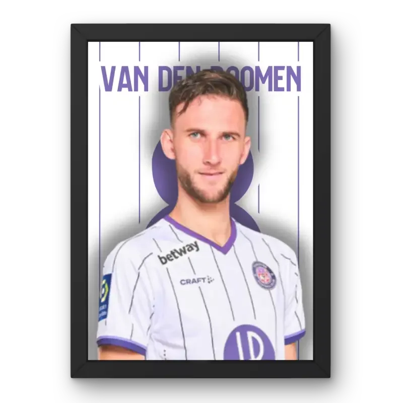 Cadre Branco van den Boomen - Le Maître du Jeu du Toulouse FC – Affiche encadrée personnalisée - Cadre Perso